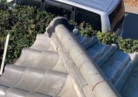 鬼瓦漆喰作業